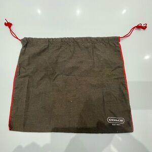 Brown felt Coach dust bag